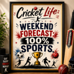 Cricket Life Funny Wall A4 Frame – Weekend Forecast 100% Sports - Image 2